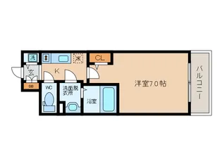 エスリード梅田グレイス【7階】の間取り