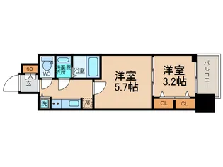 S-RESIDENCE日本橋Qualier【6階】の間取り