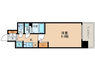 エスリード難波ザ・ゲート【3階】の間取り