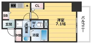 アドバンス上町台シュタット【13階】の間取り