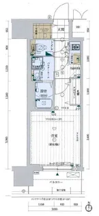 レジュールアッシュ玉造【8階】の間取り