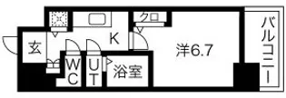 エスリード松屋町SOUTH【7階】の間取り