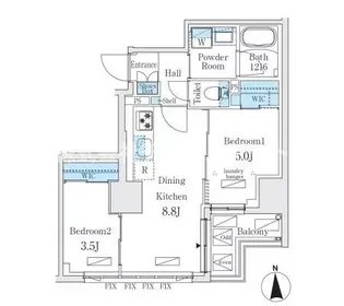 ジオエント秋葉原【9階】の間取り