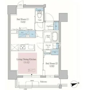 アーバネックス北上野【13階】の間取り