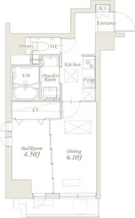 グランカーサ錦糸町 旧スプランディッド錦糸町Ⅰ【3階】の間取り