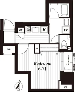 オープンレジデンシア銀座二丁目【1階】の間取り