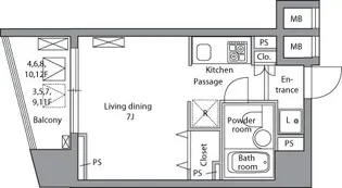 レジディア神田岩本町【7階】の間取り