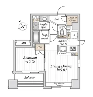ドゥーエ銀座イーストⅠ【4階】の間取り