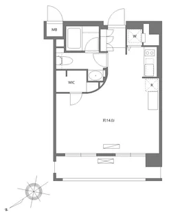 エルエースイート上野【13階】の間取り