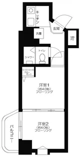 ライオンズマンション御徒町第五【6階】の間取り