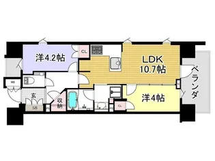 パークホームズ浅草六丁目【11階】の間取り