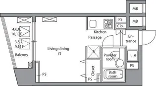 レジディア神田岩本町【4階】の間取り