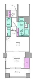 レジディア月島【8階】の間取り