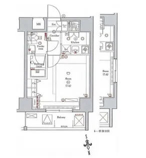 クレイシア新御徒町【4階】の間取り