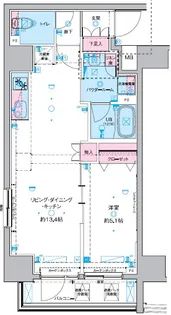 GENOVIA 東神田 green veil【10階】の間取り