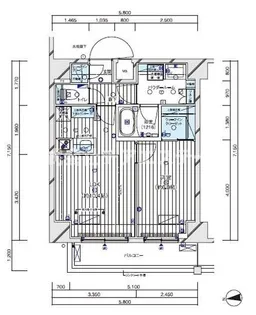 メインステージ入谷Ⅴ【5階】の間取り