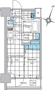 ルフォンプログレ神田プレミア【6階】の間取り