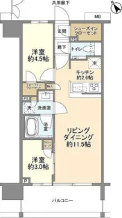 クレヴィア上野入谷【6階】の間取り