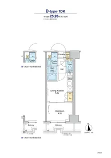 プラウドフラット浅草トレサージュ【11階】の間取り