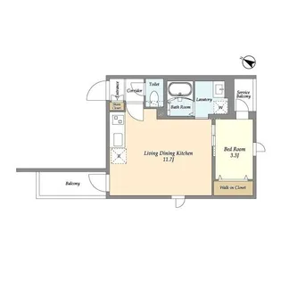 グランカーサ千駄木【4階】の間取り