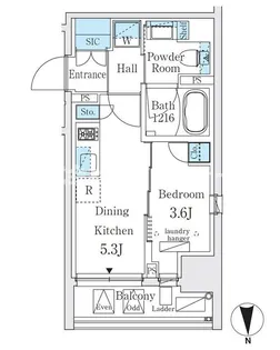 ジオエント秋葉原【5階】の間取り