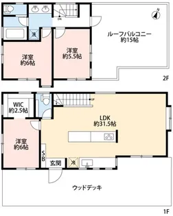 東京都文京区千石4丁目【一戸建】の間取り