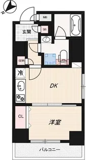 ジェノヴィア水天宮前Ⅱスカイガーデン【5階】の間取り