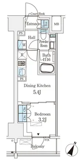 ベルファース神田神保町【11階】の間取り