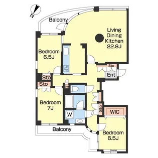 白山ミノール【201号室】の間取り