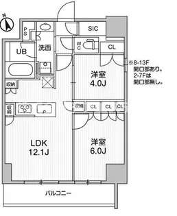 シーズンフラッツ浅草言問通り【9階】の間取り