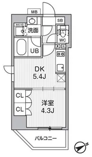CAVANA浅草橋【9階】の間取り