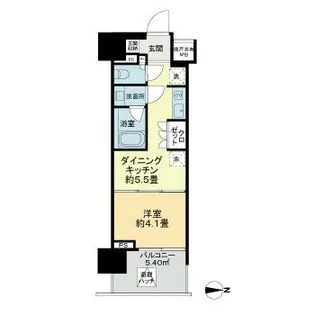 ライオンズ東京三ノ輪ミレス【9階】の間取り