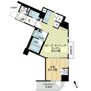 サンクタス文京大塚 アヴァンテラス【2階】の間取り
