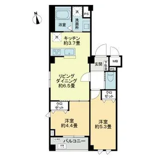 ルミケオ大手町【2階】の間取り