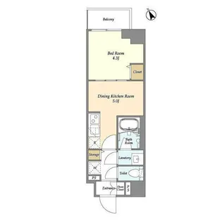 グランカーサ江戸川橋【7階】の間取り
