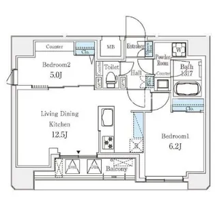 クラリティア文京湯島【8階】の間取り
