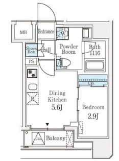 クラリティア文京湯島【1階】の間取り