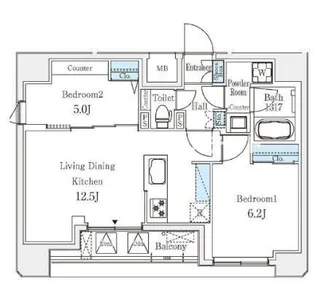 クラリティア文京湯島【7階】の間取り
