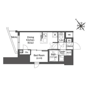 コンフォリア東大井Ⅱ【10階】の間取り