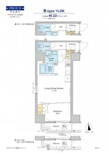 プラウドフラット浅草トレサージュ【5階】の間取り