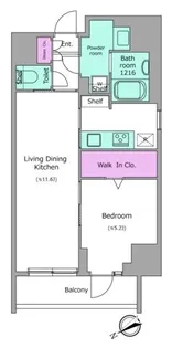 ドゥーエ三ノ輪Ⅰ【3階】の間取り