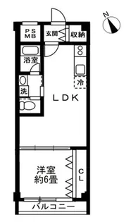 秀和月島レジデンス【4階】の間取り
