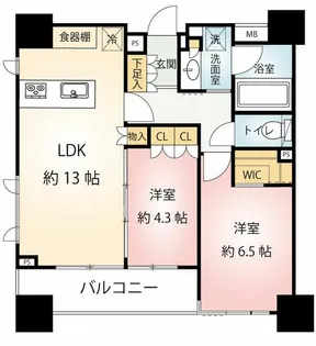 ルフォン築地ザ・レジデンス【空室号室】の間取り