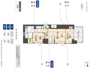 Brillia ist 浅草【15階】の間取り