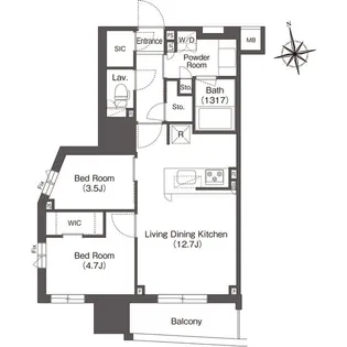 コンフォリア東上野【9階】の間取り