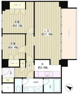 リバー&タワー【15階】の間取り