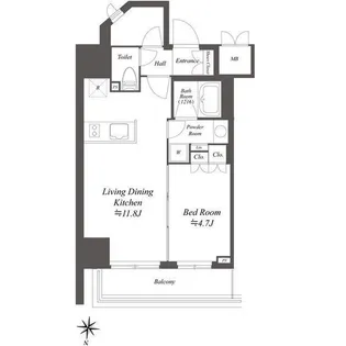 AIFLAT文京本駒込【4階】の間取り