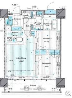 ブランズタワー豊洲【3316号室】の間取り