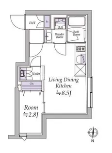 アトリオフラッツ清澄白河【1階】の間取り