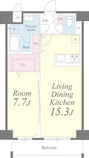 クレシェンテ月島【1階】の間取り